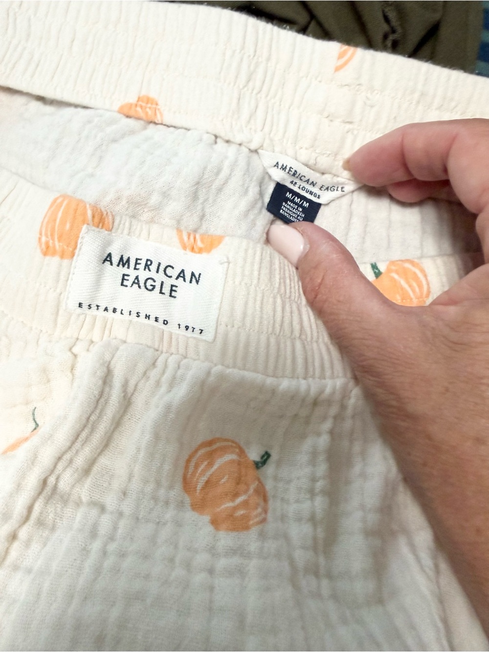 American Eagle Cotton Gauze Pumpkin Pajama Set | NWOT | Fall Halloween PJs - Picture 9 of 9